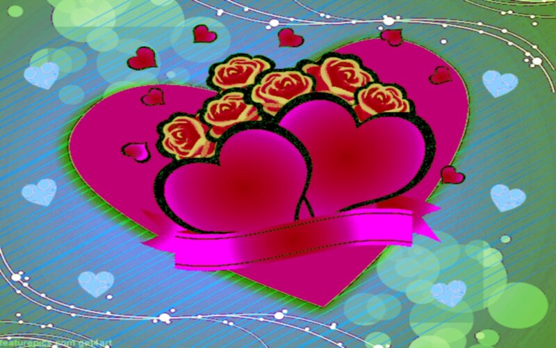 Heart-shaped Rose Bouquet — Pink, Romantic, Digital Art
