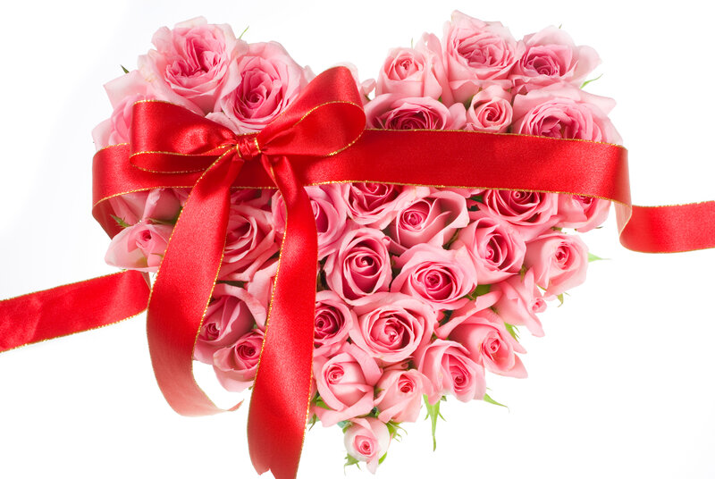 Heart-shaped Rose Bouquet — Pink