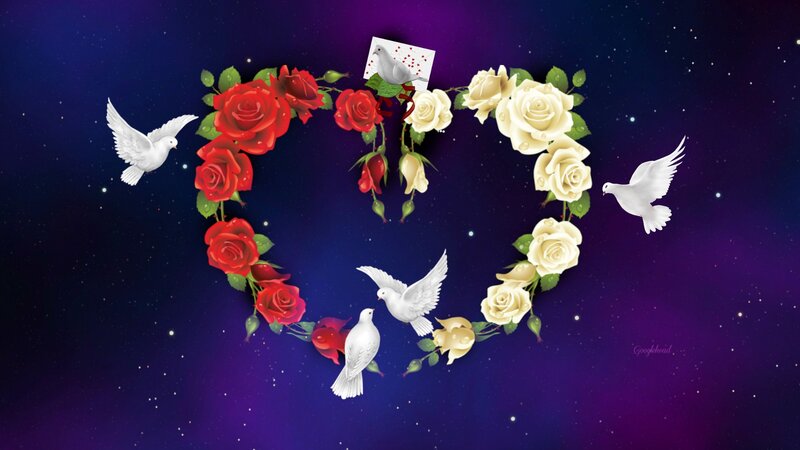 Heart-shaped Rose Wreath — Purple