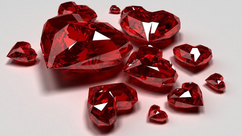 Heart-shaped Rubies