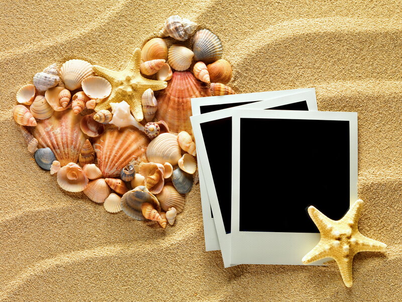Heart-shaped Seashell Arrangement — Beige