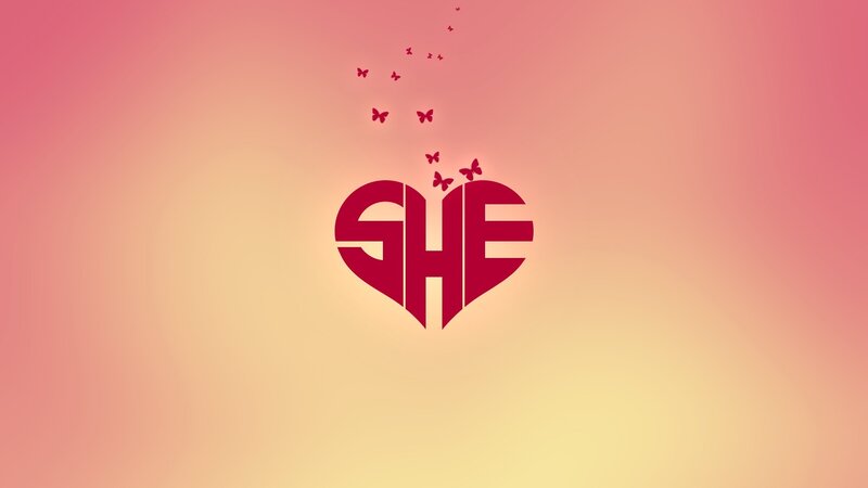 heart-shaped she logo