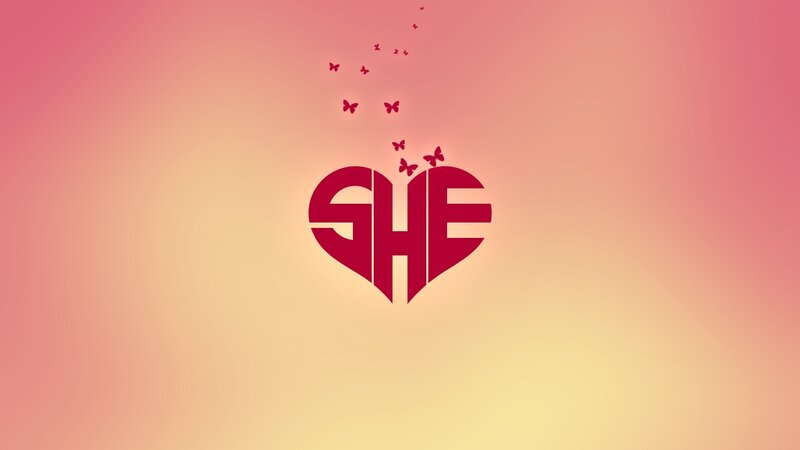 heart-shaped she logo