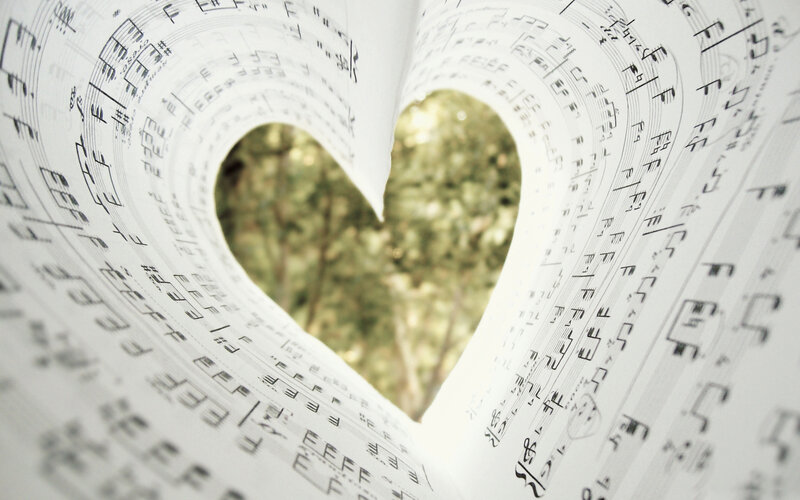 Heart-shaped Sheet Music
