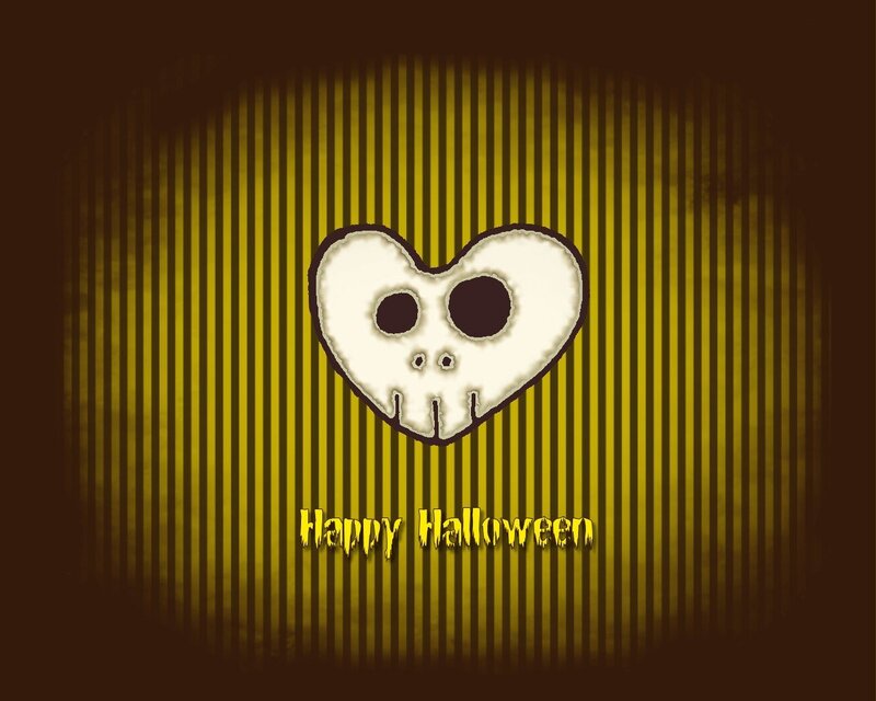 Heart-shaped Skull — Yellow