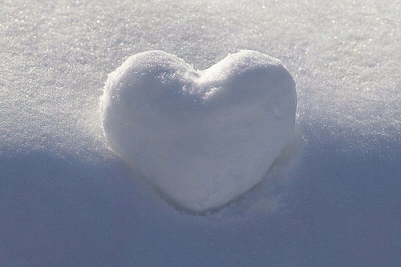 Heart-shaped Snowball