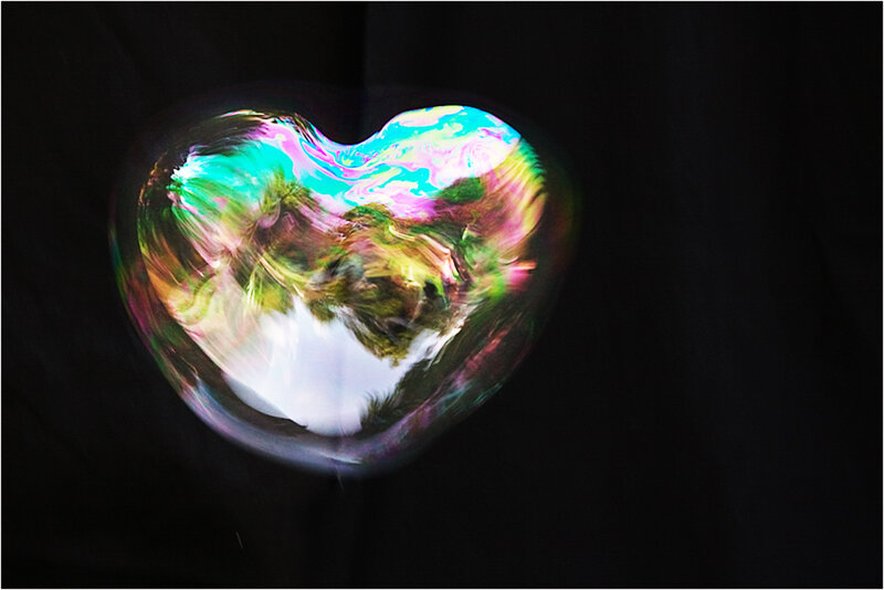 Heart-shaped Soap Bubble