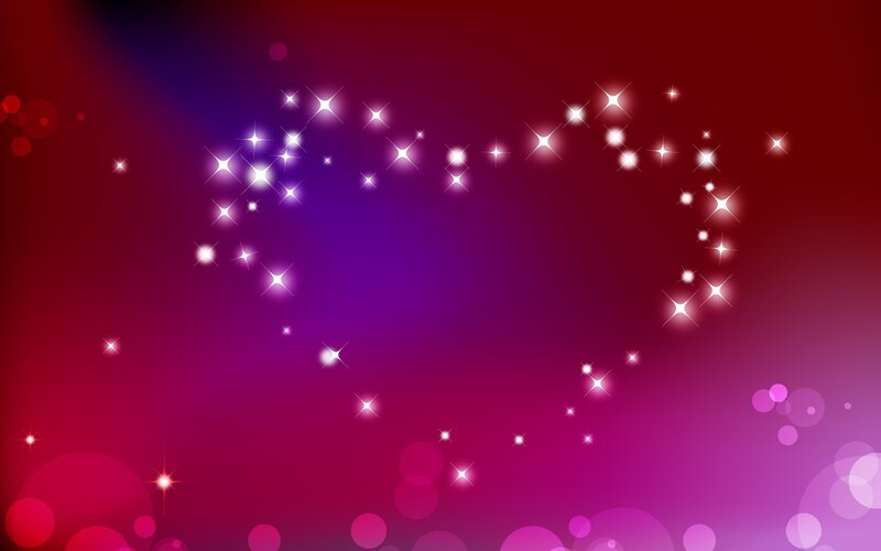 Heart-shaped Sparkles — Red, Romantic