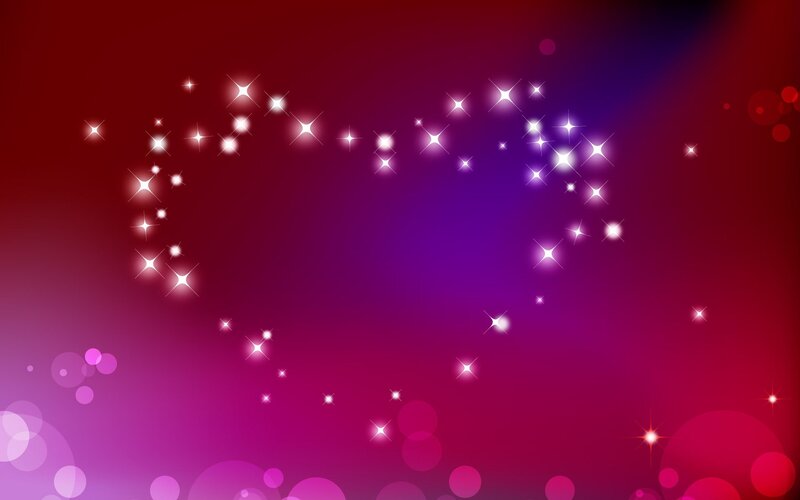 Heart-shaped Sparkles — Red