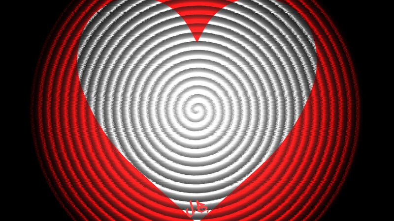 Heart-shaped Spiral Pattern