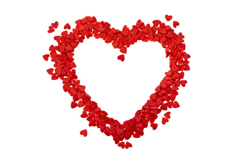 Heart-shaped Sprinkles — Red