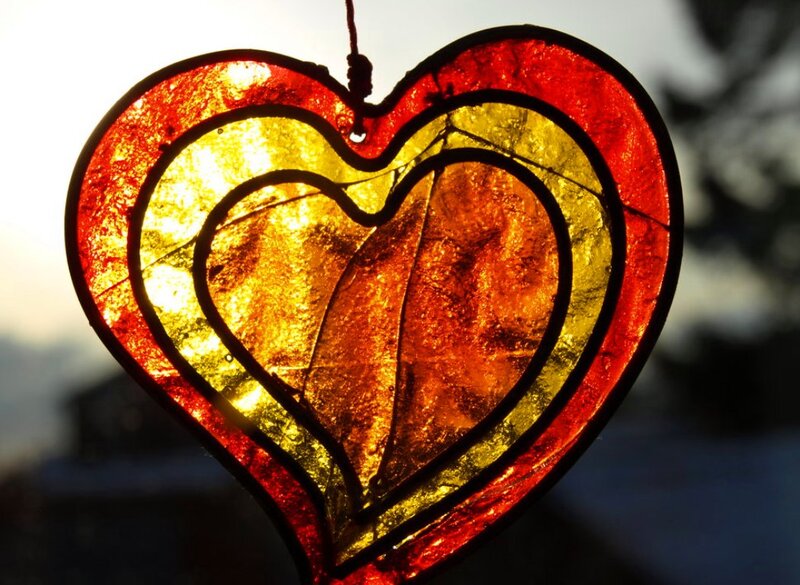 Heart-shaped Stained Glass