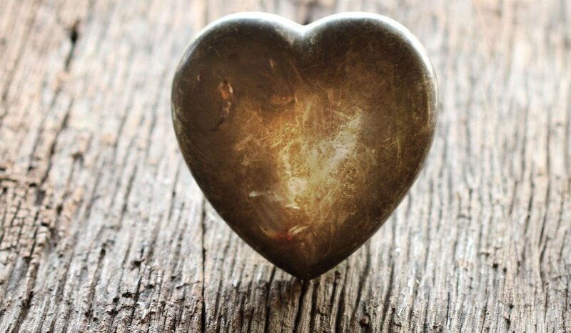 Heart-shaped Stone — Brown, Calm, Photograph