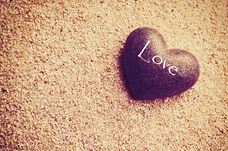 Heart-shaped Stone — Brown, Serene, Photograph