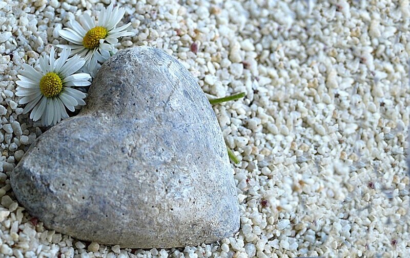 Heart-shaped Stone — Gray, Serene