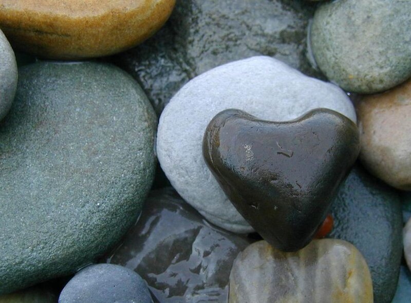 Heart-shaped Stone — Gray