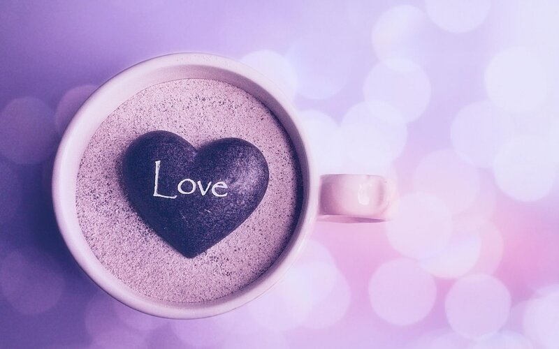 Heart-shaped Stone in Coffee