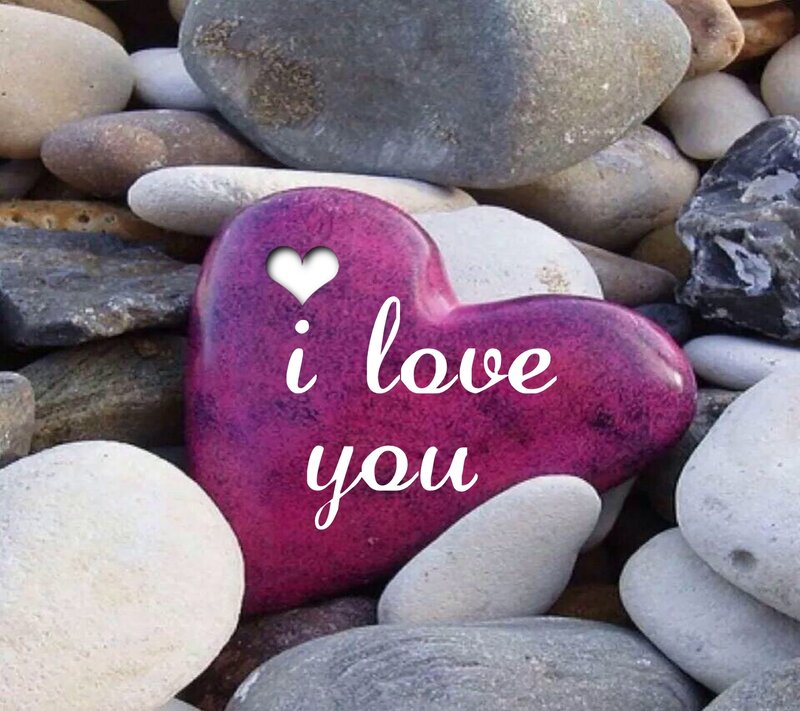 Heart-shaped Stone — Purple