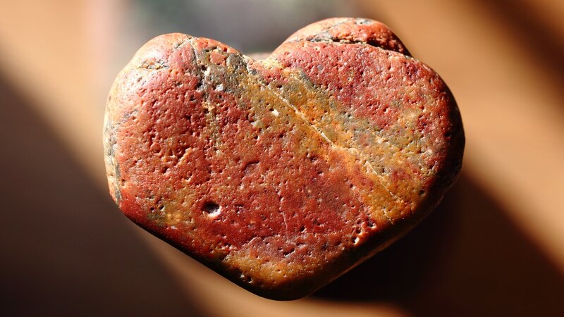 heart-shaped stone
