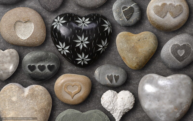 heart-shaped stones collection