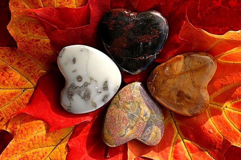 Heart-shaped Stones — Red