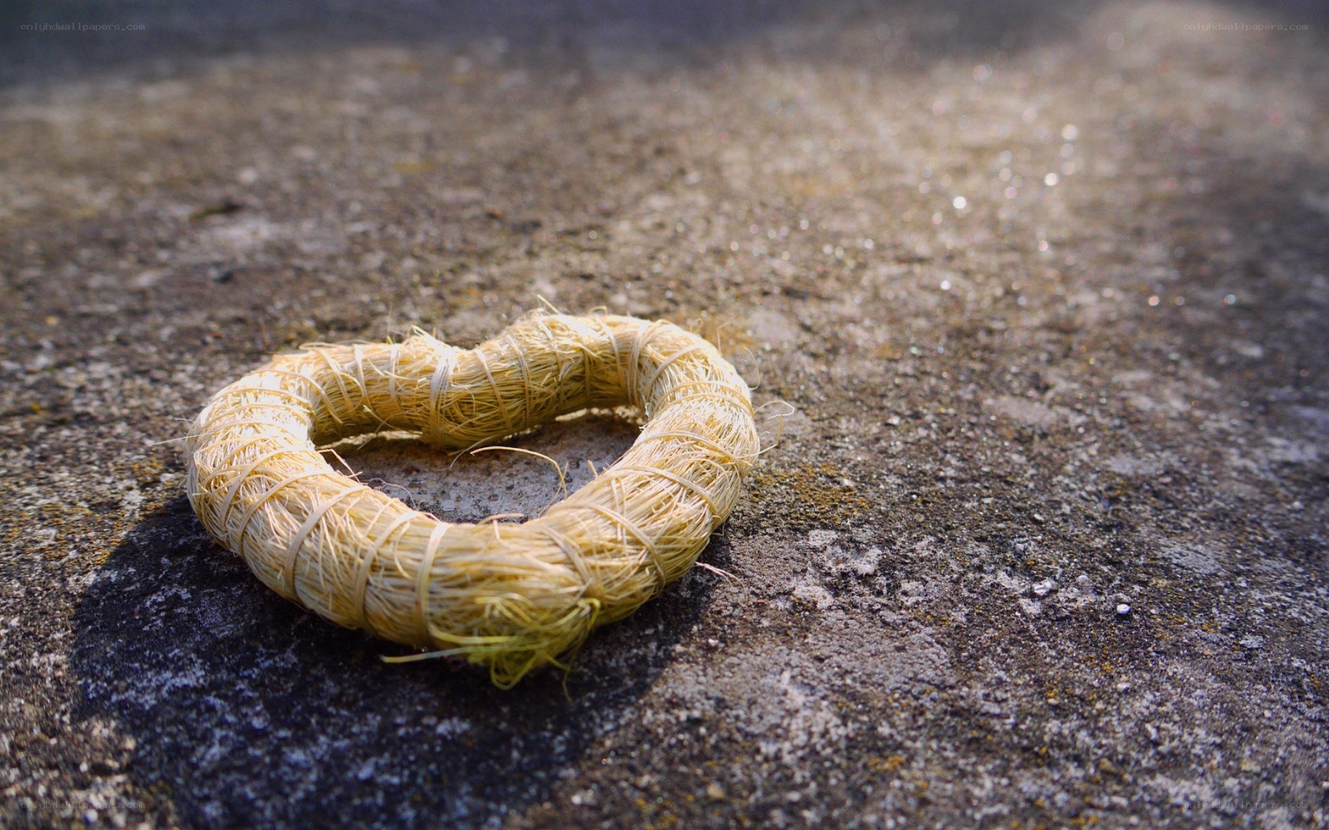 heart-shaped straw wreath