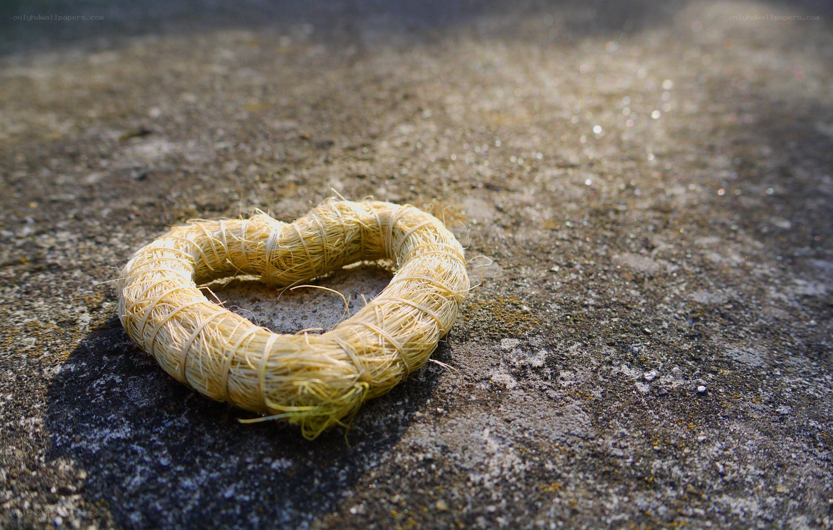 heart-shaped straw wreath