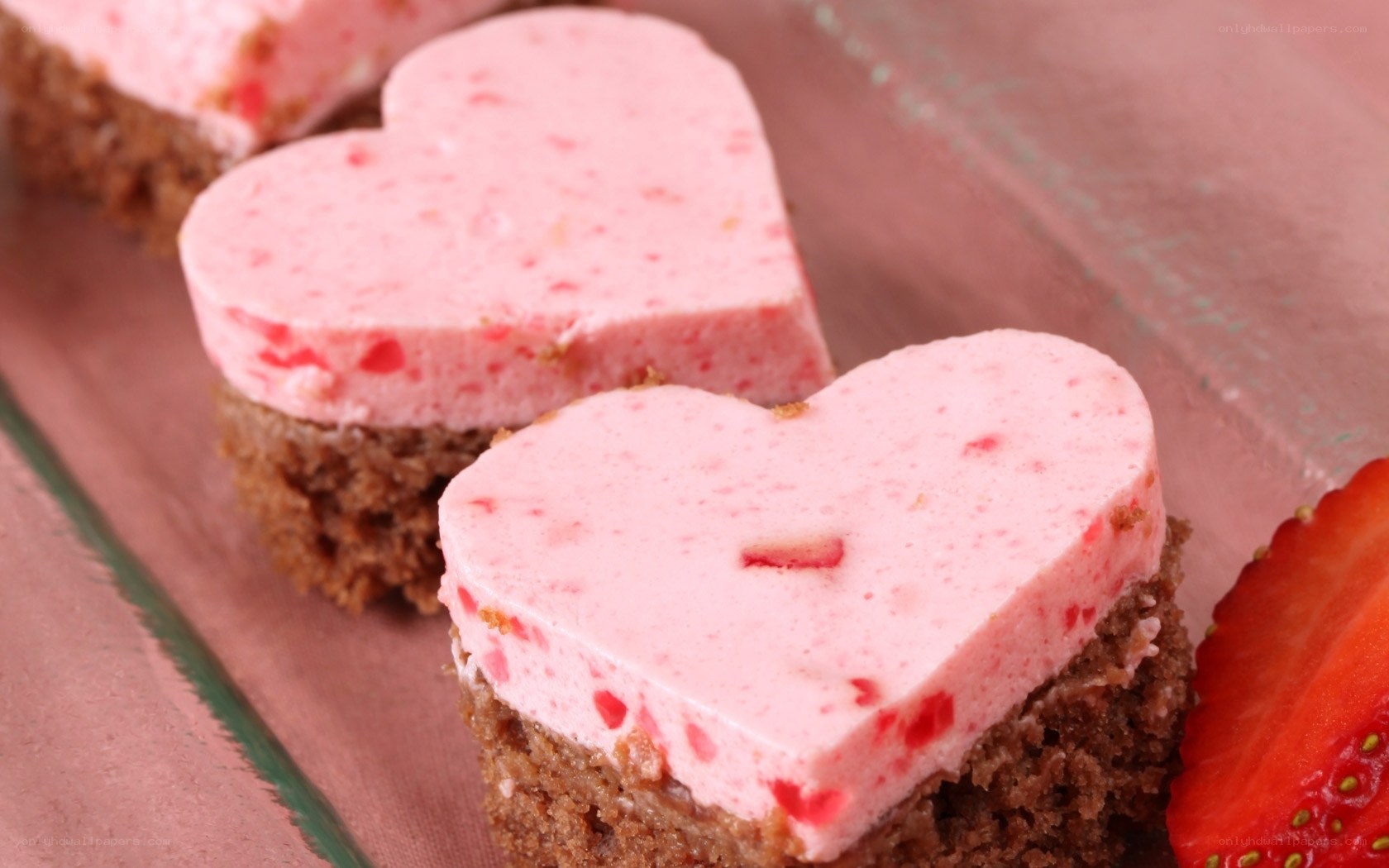 heart-shaped strawberry desserts