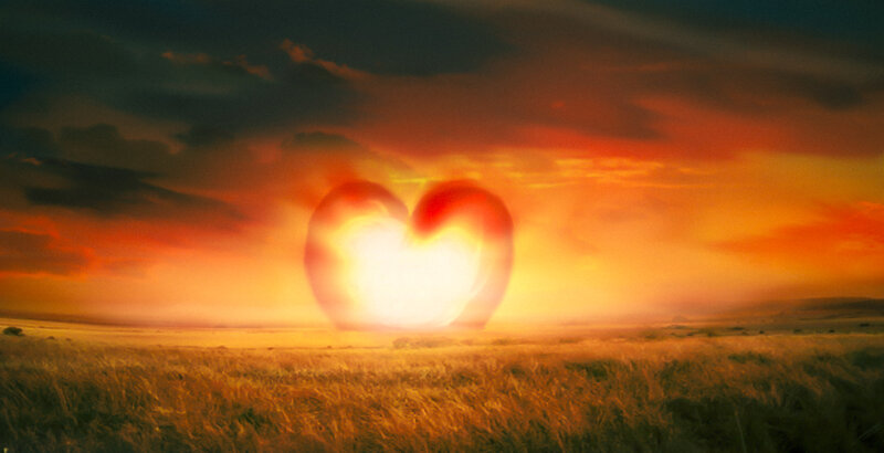 Heart-shaped Sun — Orange