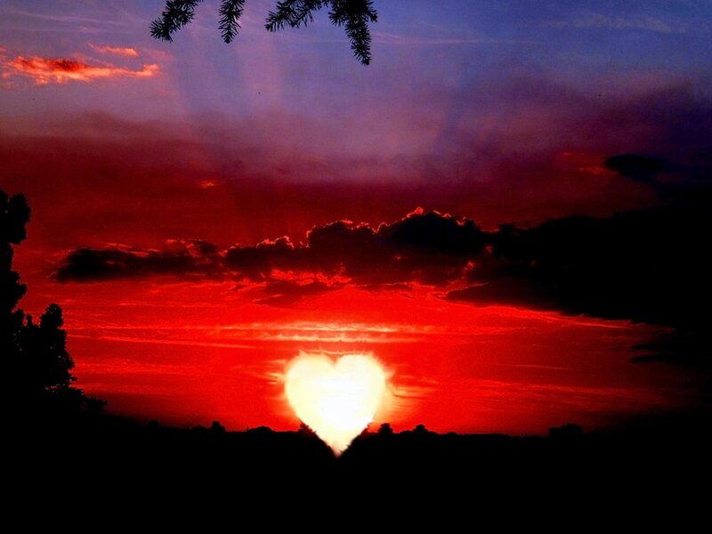 Heart-shaped Sun — Red