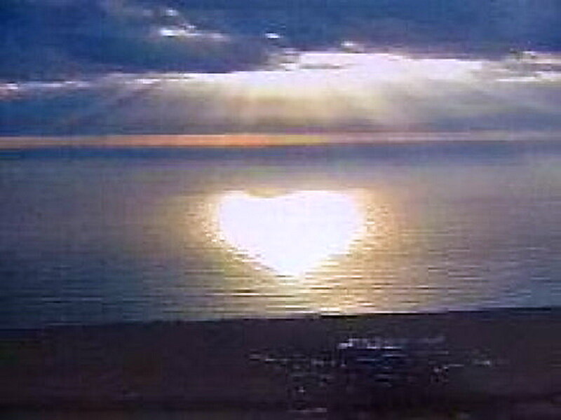 Heart-shaped Sun Reflection