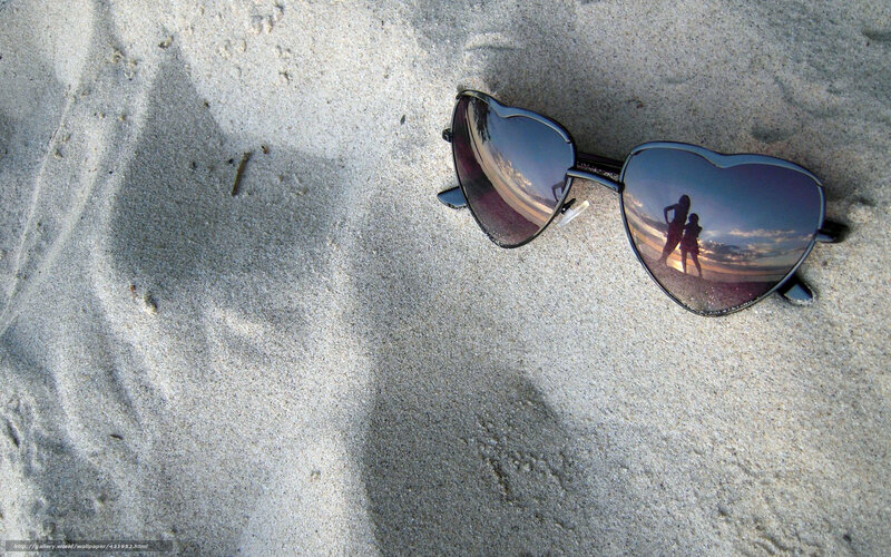 Heart-shaped Sunglasses — Gray, Serene, Sunset