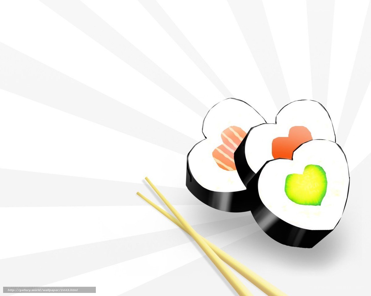 heart-shaped sushi rolls