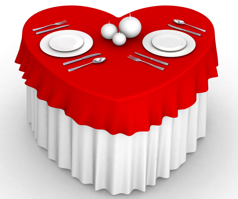 Heart-shaped Table Setting
