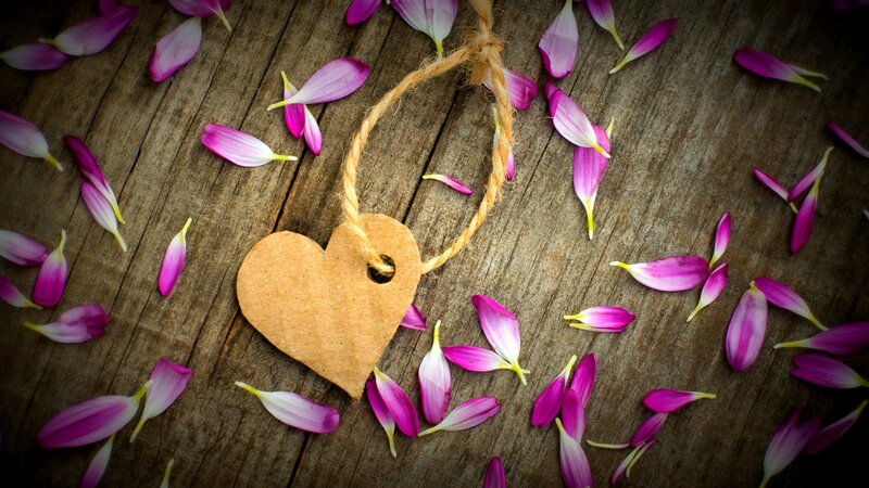 Heart-shaped Tag on Wood