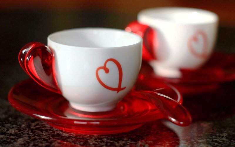 Heart-shaped Teacups