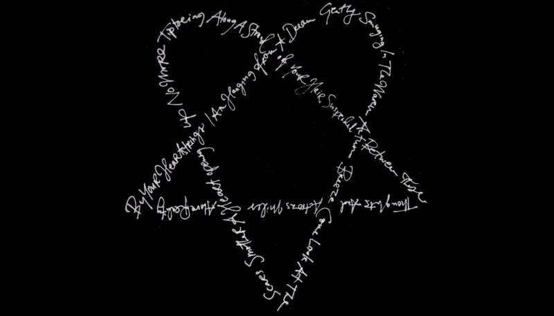 Heart-shaped Text — Black
