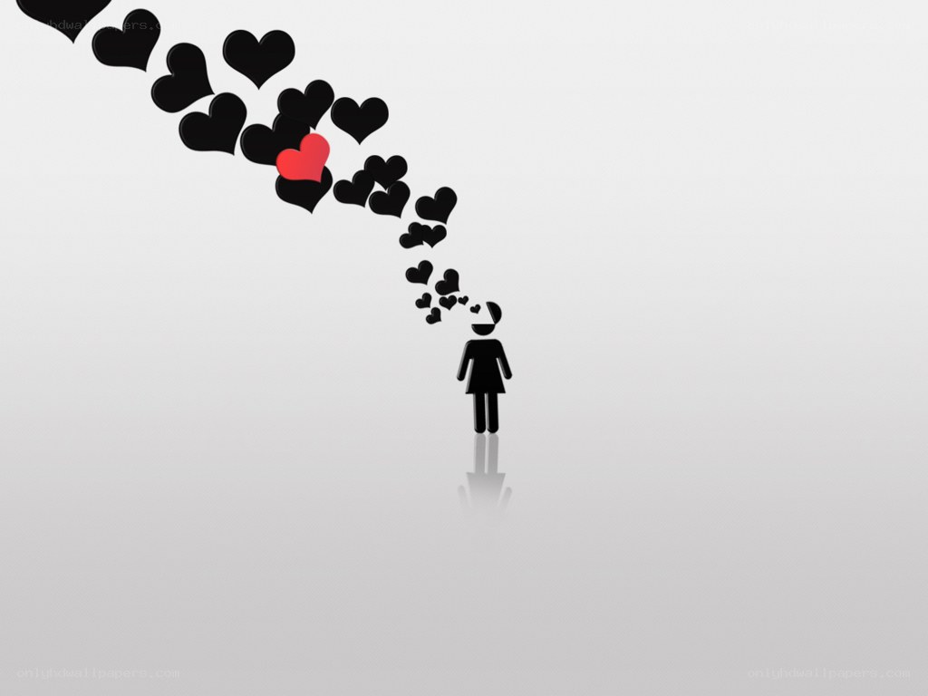 heart-shaped thoughts