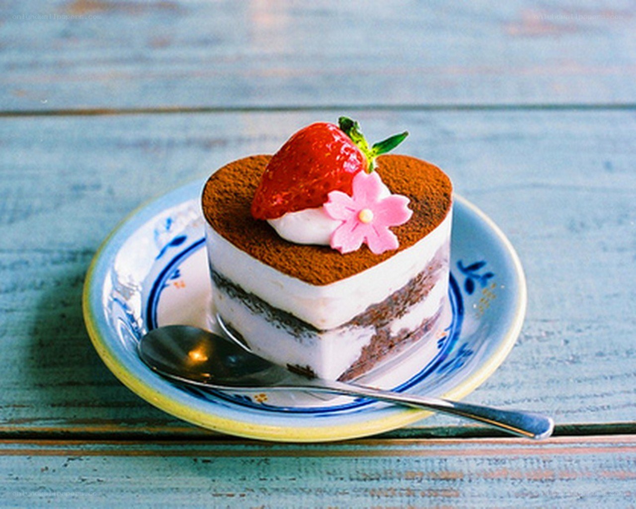 heart-shaped tiramisu dessert