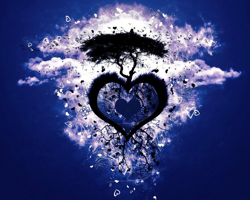 heart-shaped tree art