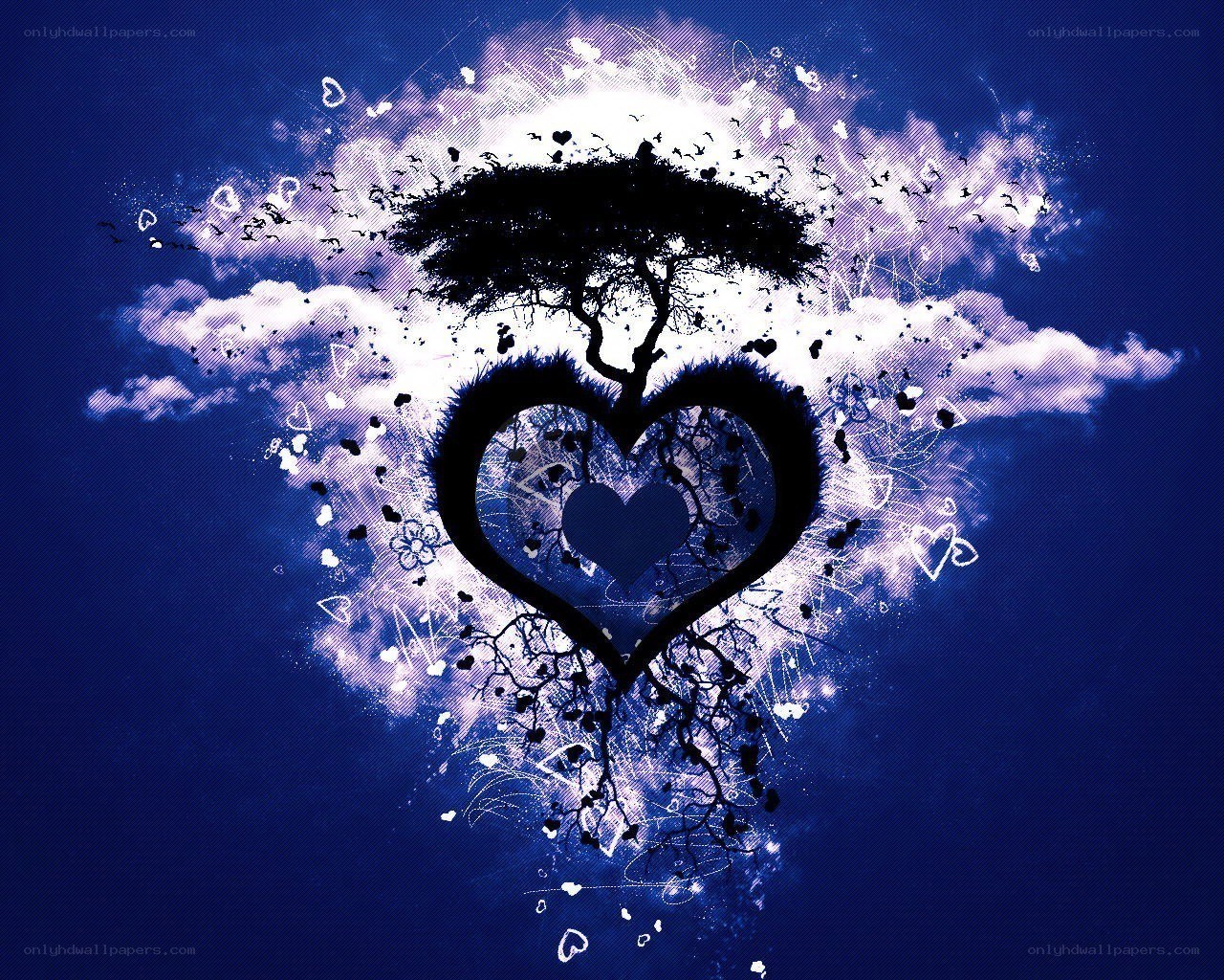 heart-shaped tree art