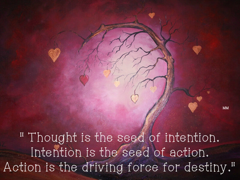 Heart-shaped Tree — Purple, Contemplative