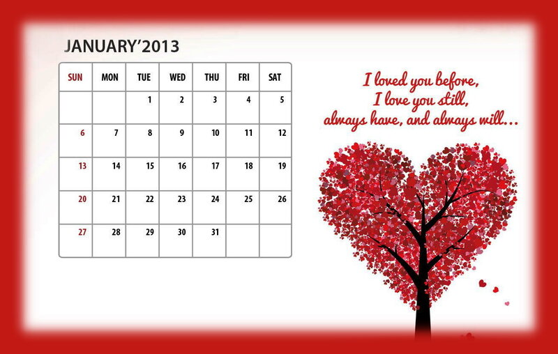 Heart-shaped Tree — Red, Romantic, Illustration