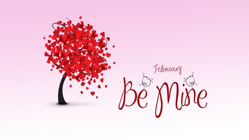 Heart-shaped Tree — Red, Romantic