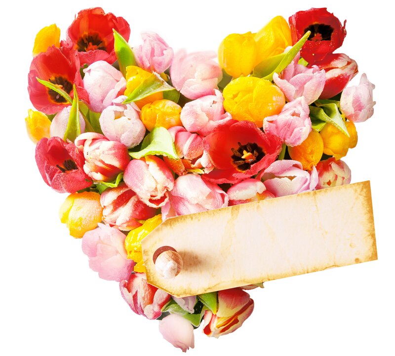 Heart-shaped Tulip Bouquet — Red