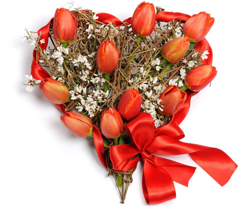 Heart-shaped Tulip Bouquet