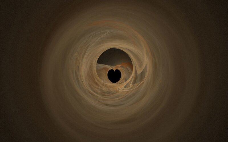 heart-shaped tunnel of light