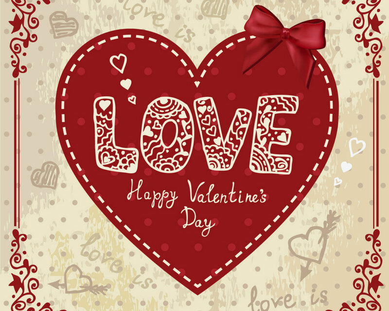 Heart-shaped Valentine Card — Red