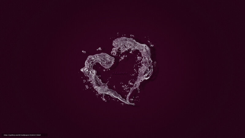 Heart-shaped Water Splash — Purple, Calm