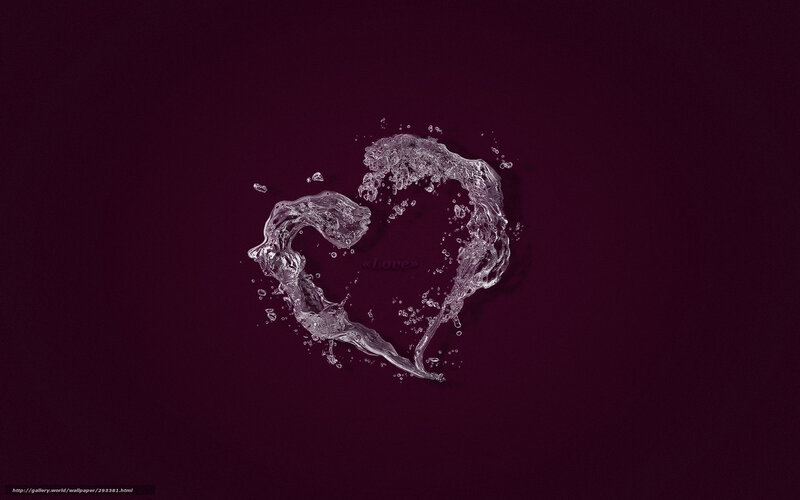 Heart-shaped Water Splash — Purple
